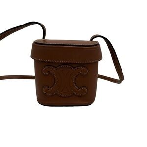 Celine Leather Triomphe Box shoulder bag